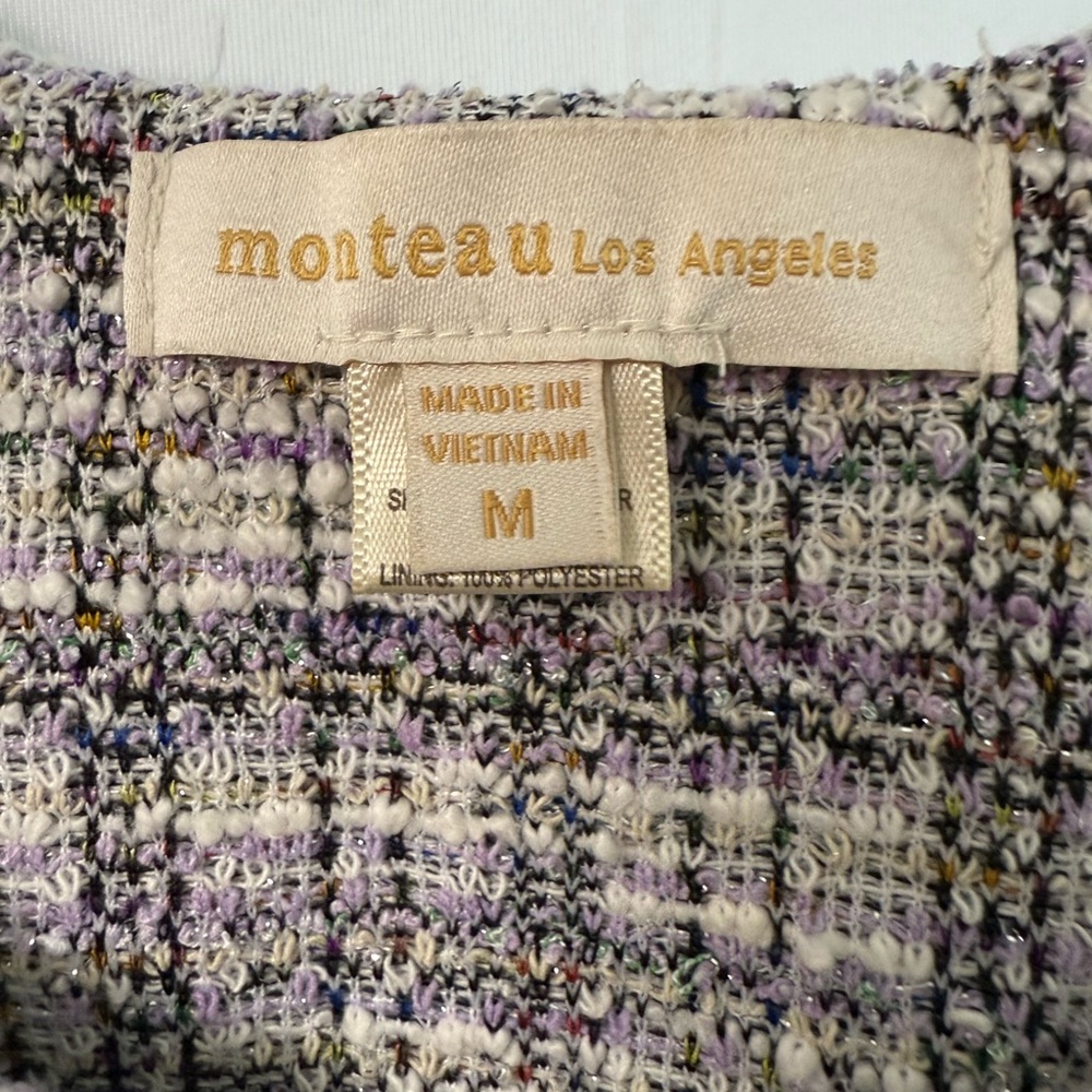 Monteau Black and Gray Tweed Mini Dress - Picture 6 of 6